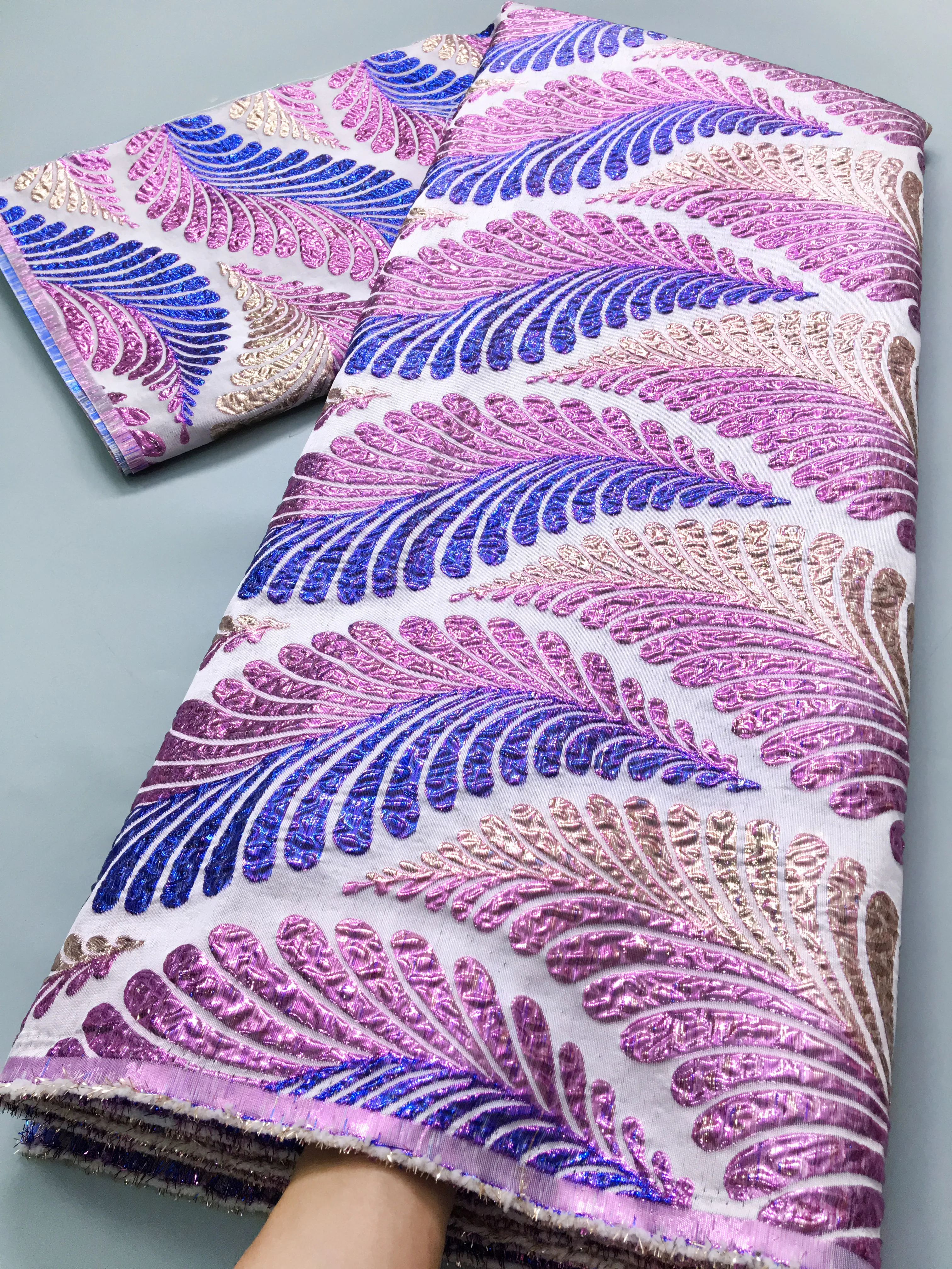 Нигерийская парчовая кружевная ткань 2 шт