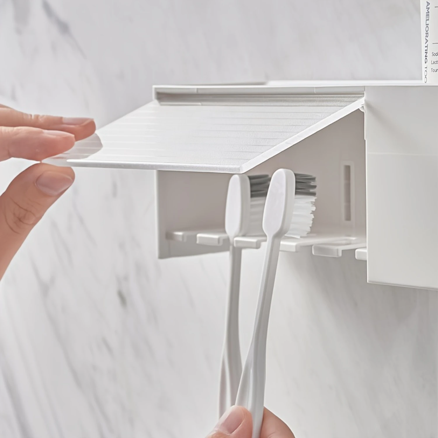 1 шт. настенный держатель для зубных щеток с чашкой и прорезями щеток-пластиковая