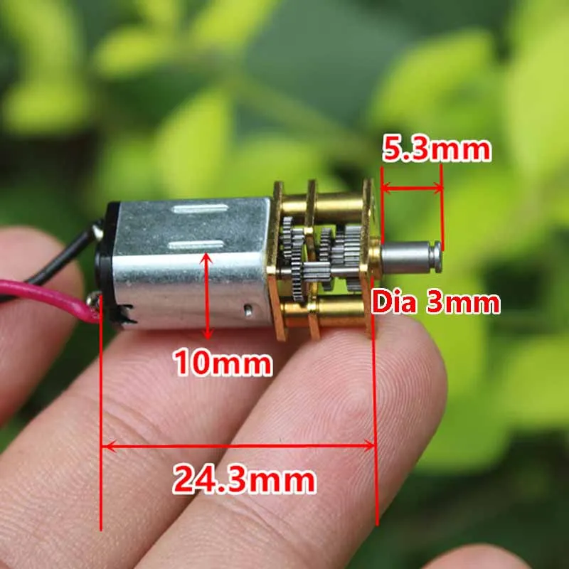 

N20 DC 3V-6V Micro Gear Motor 56RPM Reducer Full Metal Gearbox Brushed Engine Reversible for DIY Smart Door Lock Toy Car
