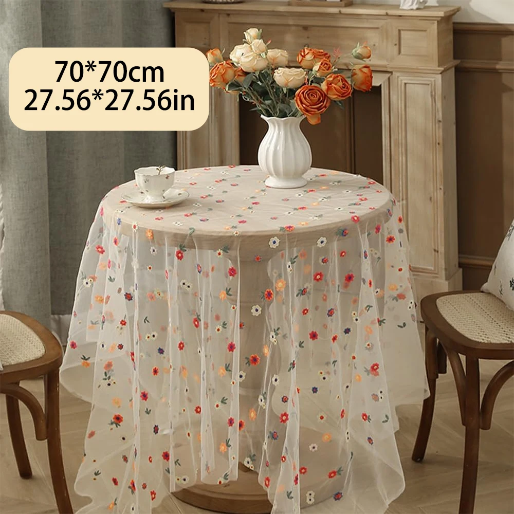 

Французская Тюлевая Скатерть Многоразовая Для Садовых Вечеринок, Покрывало На Стол В Пасторальном Стиле