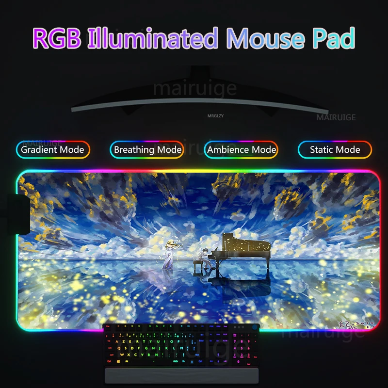 

Коврик для мыши со светодиодной RGB подсветкой и аниме Your Lie в апреле, коврик для мыши, большие коврики, игровые аксессуары, коврик для мыши, ко...