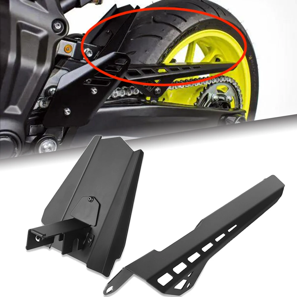 

Motorcycle Rear Tire Hugger Fender Mudguard with Chain Guard Protector For YAMAHA MT-07 Moto Cage 2015 2016 2017 MT 07 MT07 Moto