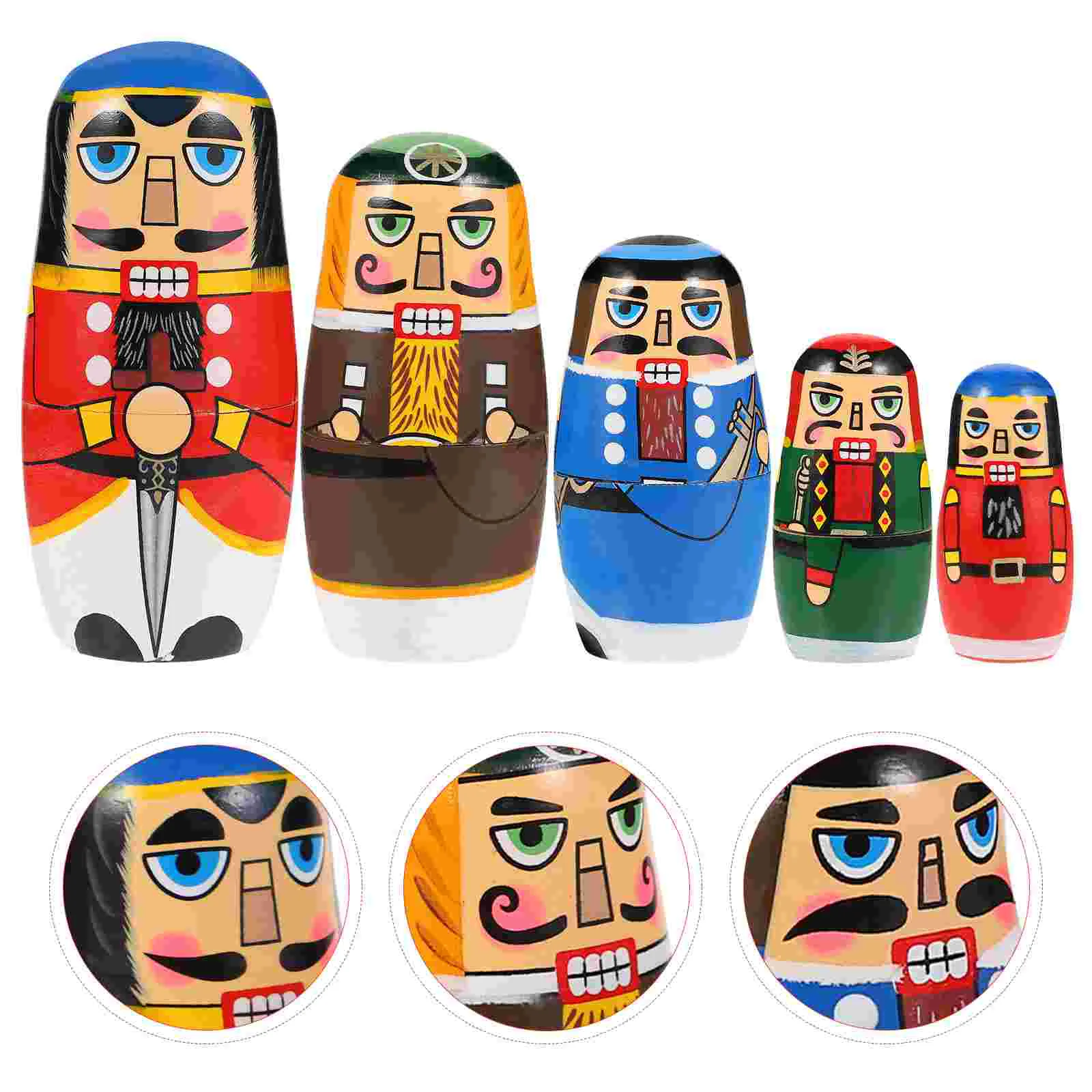

1 Set Nesting Dolls Good Fine Unique Stacking Nutcracker Nesting Dolls