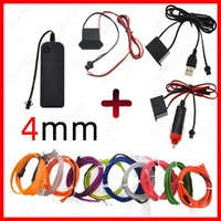 4mm flexible neon led el wire light 1 10m rope tape cable strip led car waterproof tube usb 12v 5v 3v flex