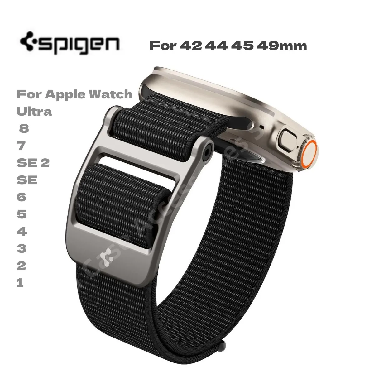 

Spigen DuraPro Flex For Apple Watch Ultar 2/Ultar Strap 49mm 45mm 44mm SeriesS9 8 7 6 SE 5/4 and 42mm Series3/2Nylon Watch Bands