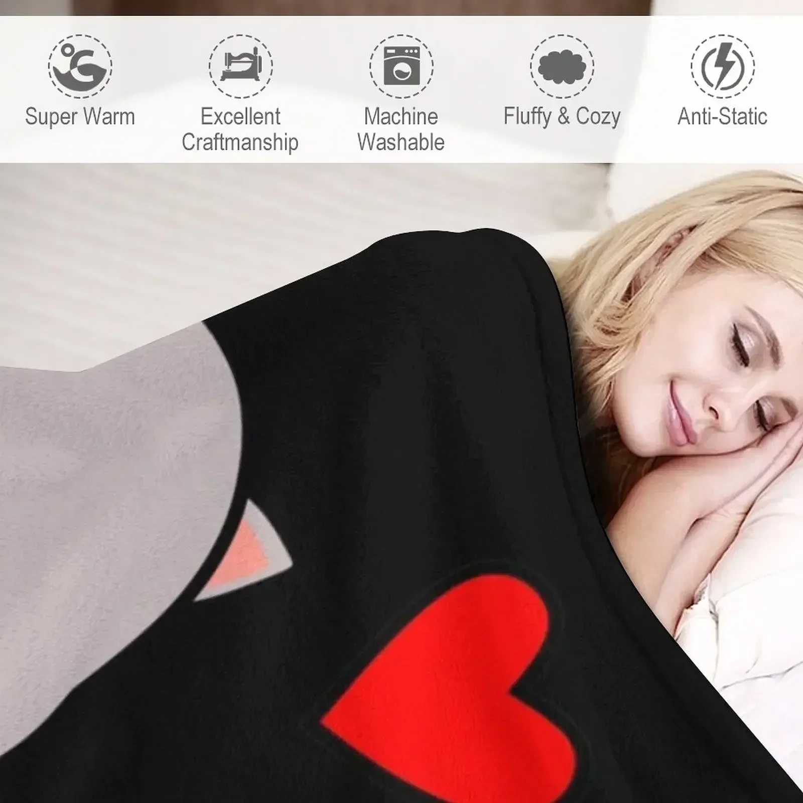 Классическое одеяло Peach Cat и Goma Love Never Fails