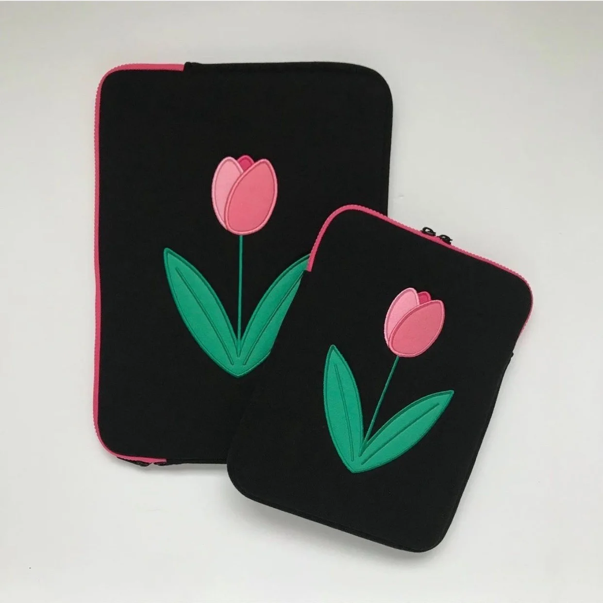 

Korea Tulip Tablet Case Storage Bag Laptop IPad Pouch 11 13 15 Inch Ipad Protection Suit Bag Sleeve Bag for Macbook Air Pro Girl