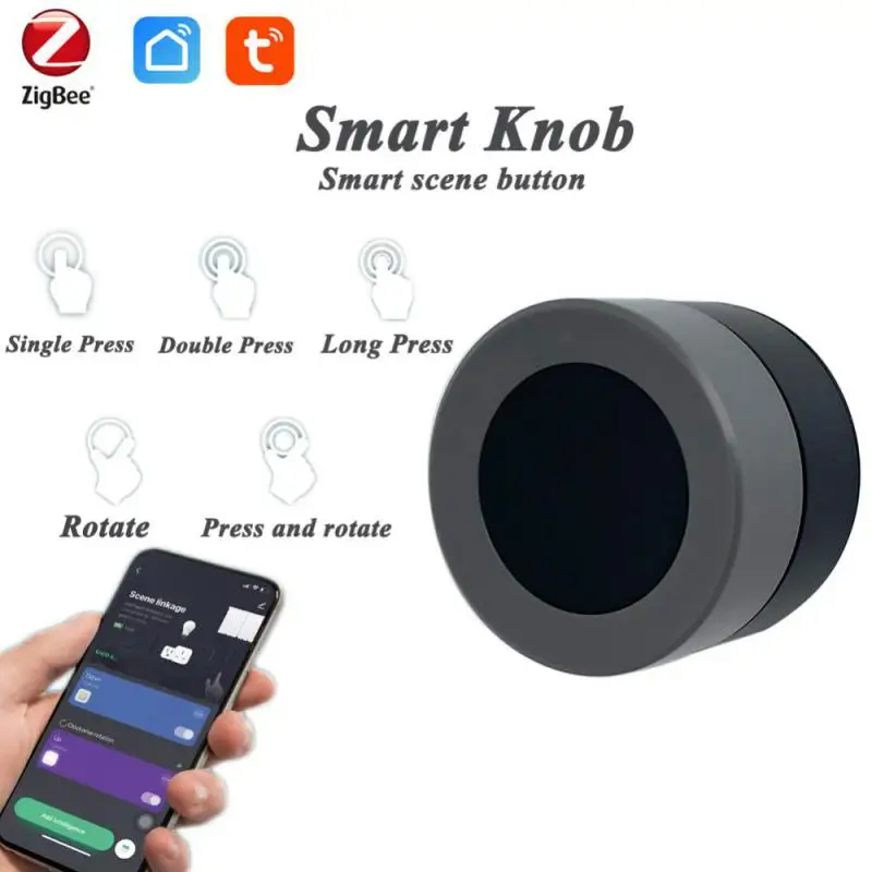 

Tuya ZigBee Smart Knob Switch Wireless Scene Switch Button Controller Battery Powered Automation Scenario Smart Life App