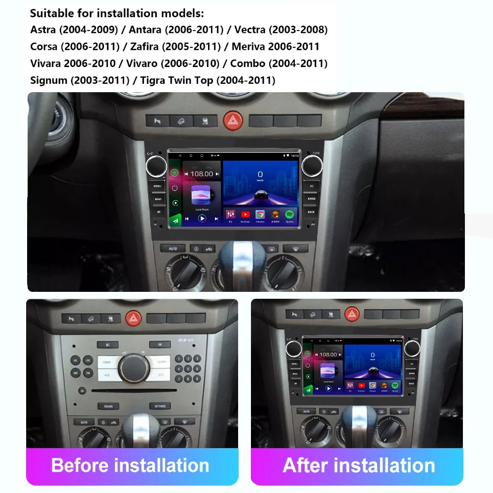 Jmance 7-дюймовый сенсорный экран для Opel Ram 2 ГБ Rom 32 FM AM RDS Радио DSP Carplay Android Auto Video Din