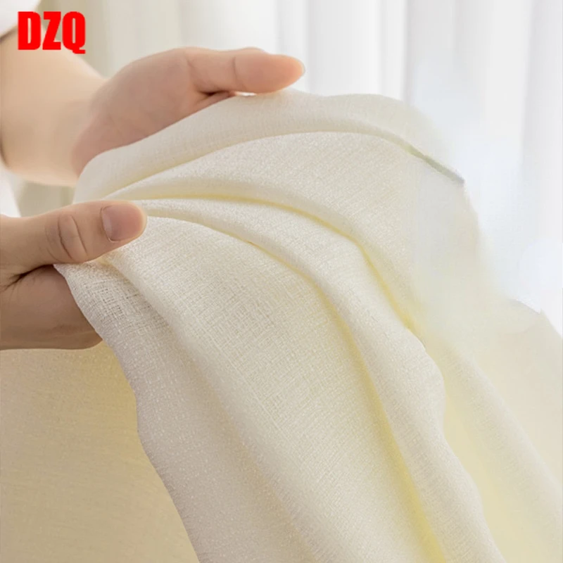 

White Translucent and Impenetrable Curtains for Living Dining Room Bedroom