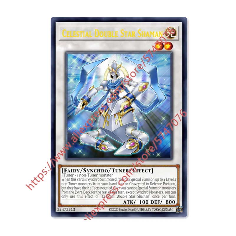 

Yu Gi Oh Celestial Double Star Shaman SR Japanese English DIY Toys Hobbies Hobby Collectibles Game Collection Anime Cards