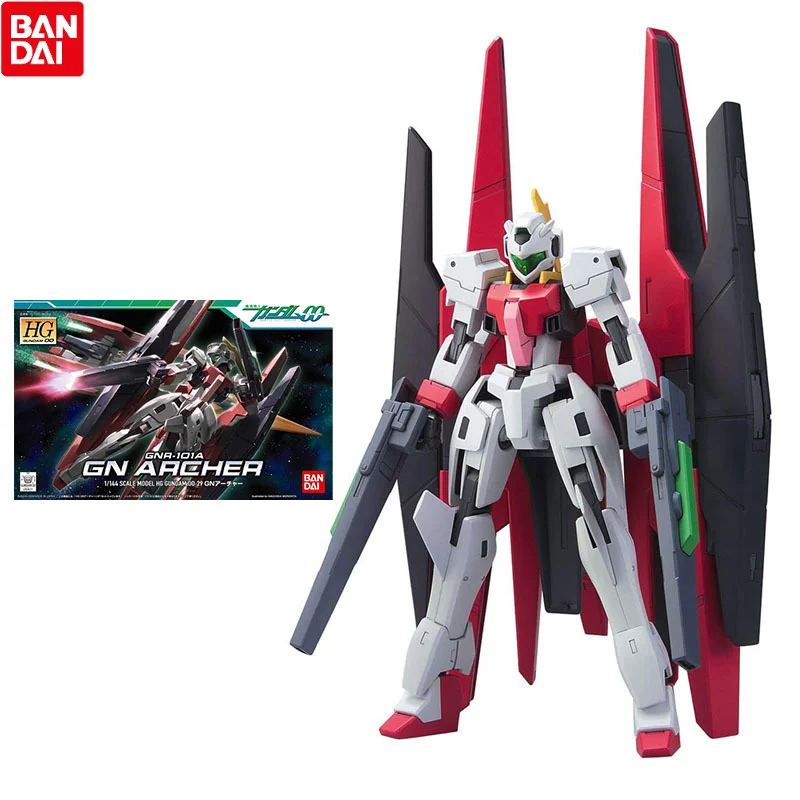 

Набор моделей Bandai Gundam, аниме-фигурка HG00 1/144 GNR-101A GN Archer, Настоящая модель Gunpla, экшн-фигурка, игрушки для детей