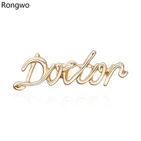 rongwo letter doctor medicine brooches pin fashion lapel pins jewelry medical students badge gifts for girls boys