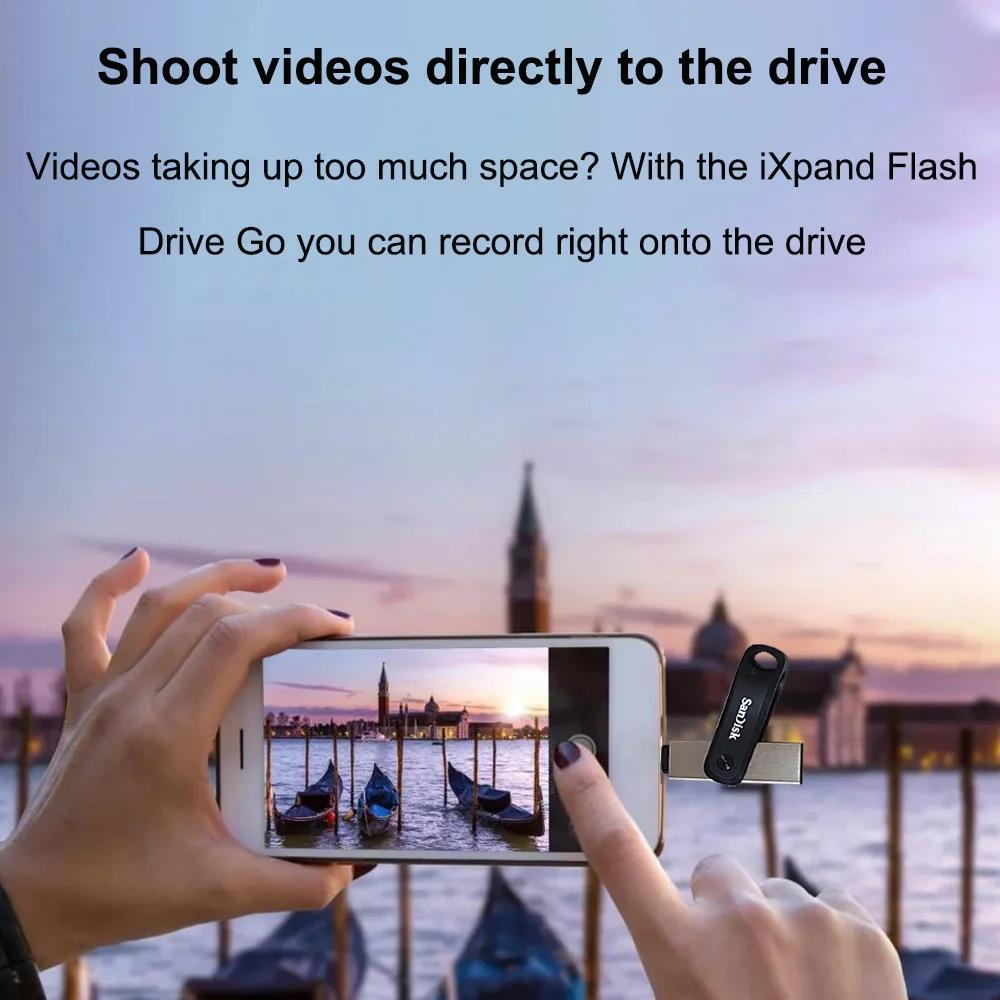 Оригинальный флэш-накопитель SanDisk Go IX60N для телефона iPad Stick 256 ГБ iXpand 128 PenDrive USB3.0