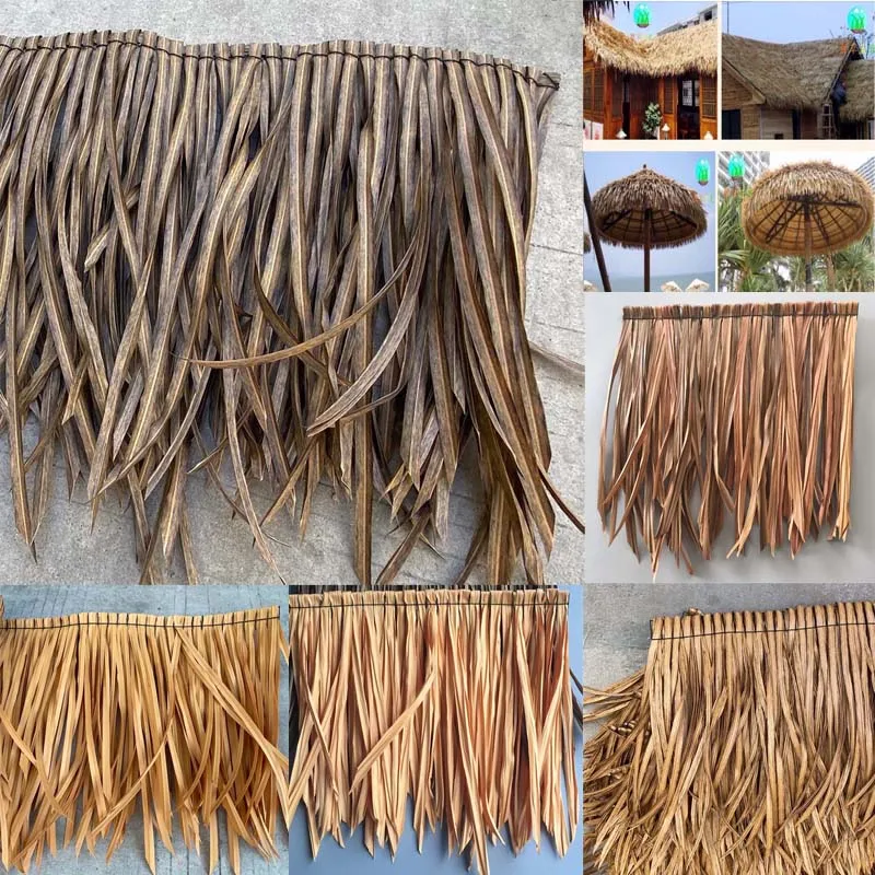 

Plastic Thatch Housetop Simulation Straw Material Courtyard Farmhouse Chalet Villa Gazebo Roof Tile Anti-Corrosion Grass