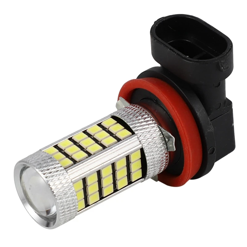 2 шт. H11 H8 H9 белый свет 6000K 2835 лм 66SMD автомобильная лампа дневного света фотосвет для