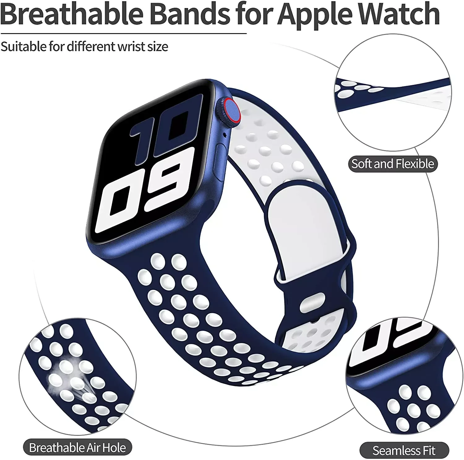 Case+Strap For Apple Watch band 44mm 45mm 38mm 42mm 41mm Silicone watchband  suit bracelet for iWatch series 3 4 5 6 se 7 band