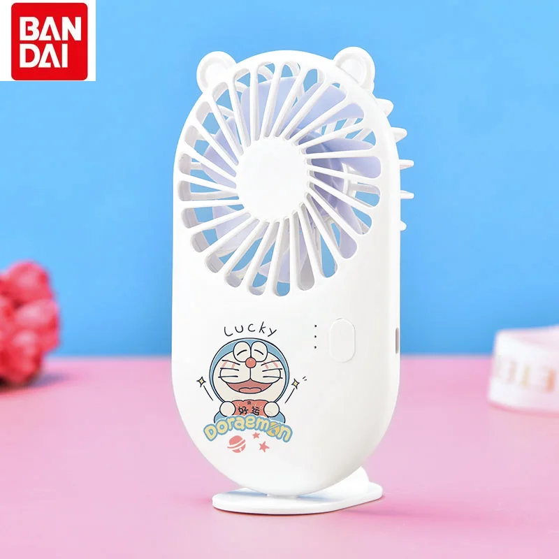 

Bandai Anime Summer Doraemon Vertical Cartoon Cute Strong Durable Small Fan Student Portable Adjustable Gear Charging Mini Fan