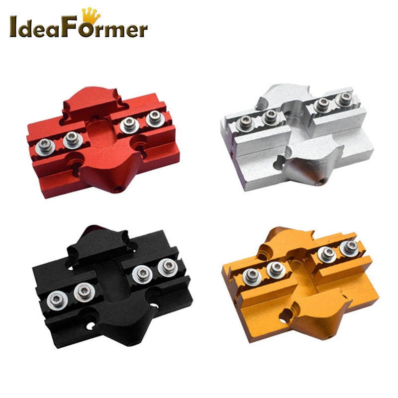 

1Pcs Aluminum Delta Kossel Slide M3/M4 Black/Gold/Silver/Red Tackle Effector Carriage For Closed Loop Belt 3D Printer Parts