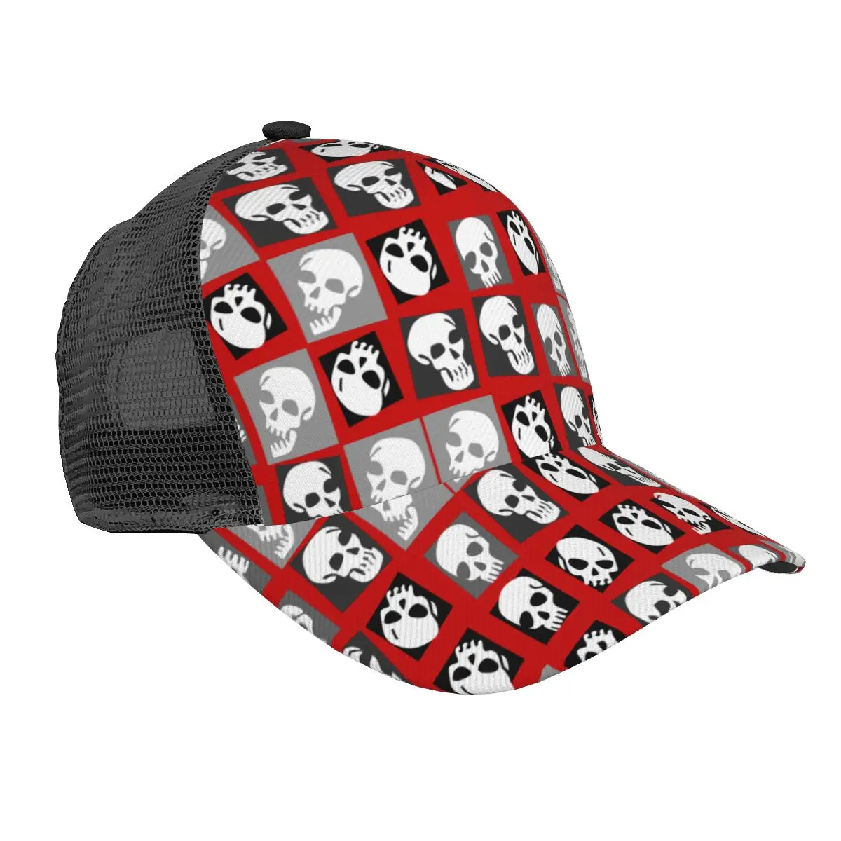 

Unisex Cap Casual Mesh Baseball Cap Geometric Cool Skulls Halloween Adjustable Snapback Hat For Hip Hop Trucker Cap