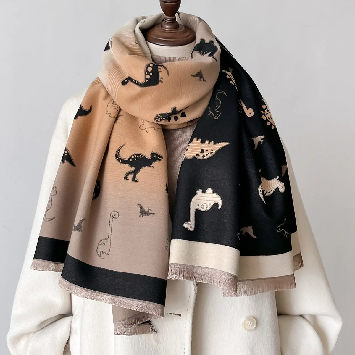 Толстый теплый кашемировый шарф для женщин зимние шали и накидки из пашмины