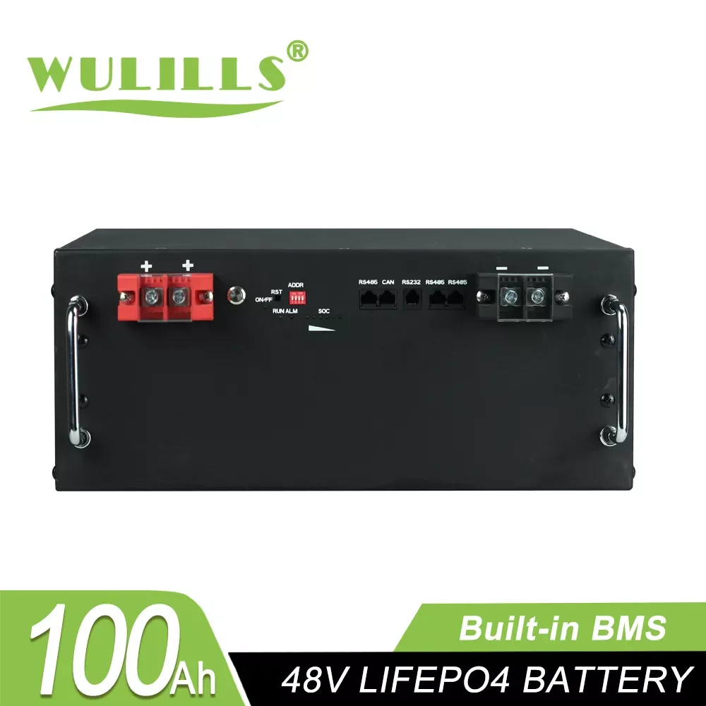 

Аккумуляторная батарея LifePO4, 48 В, 100 Ач, встроенная батарея 100 А BMS 5,12 кВтч, независимая энергия, аккумуляторная батарея для судов на солнечной ...