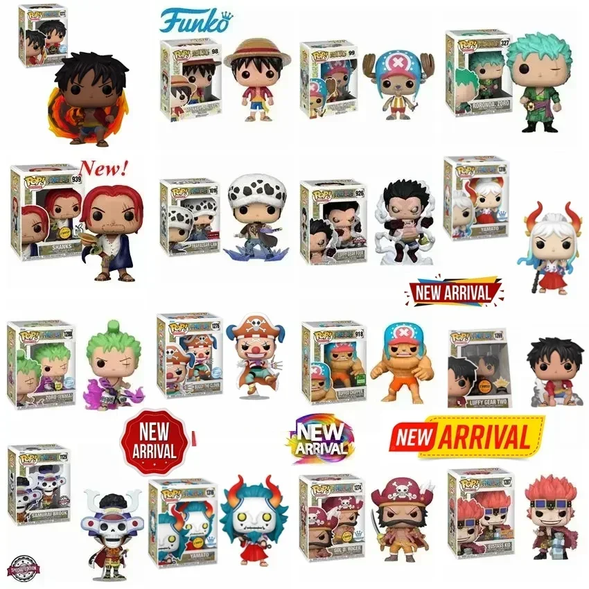 Новый FUNKO POP ONE PIECE Полный стиль Red Hawk Luffy Gear Two 1269 1273 # Багги клоун 1266. Ямато 1316 Фигурка