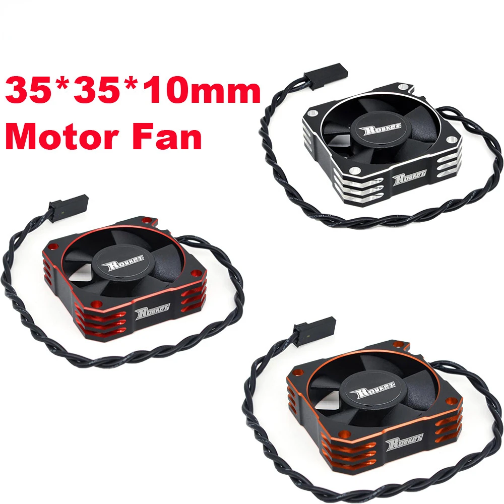 

Surpass Hobby Rocket 35mm Motor Fan Aluminum Motor Cooling Fan 8.5V/21000RPM for 1/10 1/12 1/8 RC Car Sensored Brushless Motor