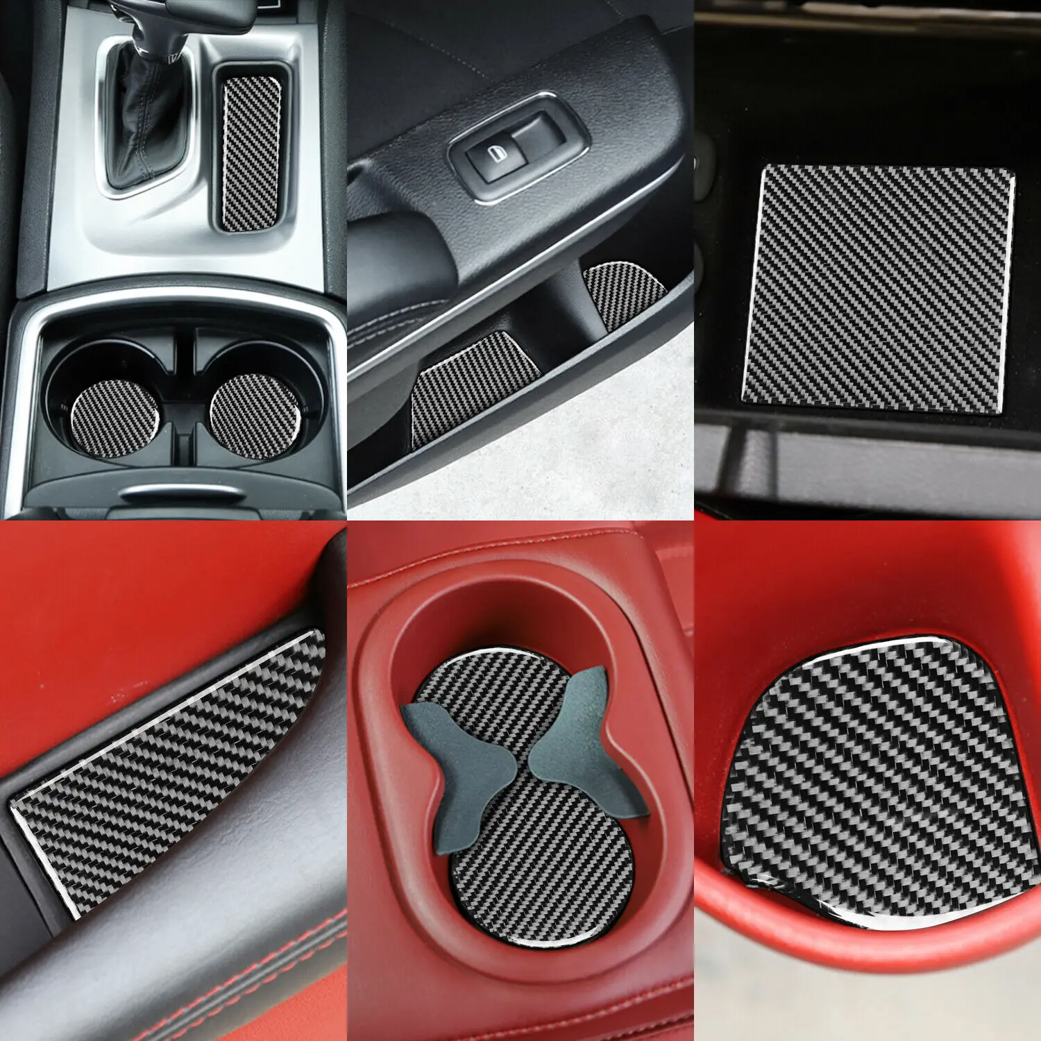 

Real Carbon FIber Inner Mats Covers Whole Set Cover For Dodge Challenger 2015-20