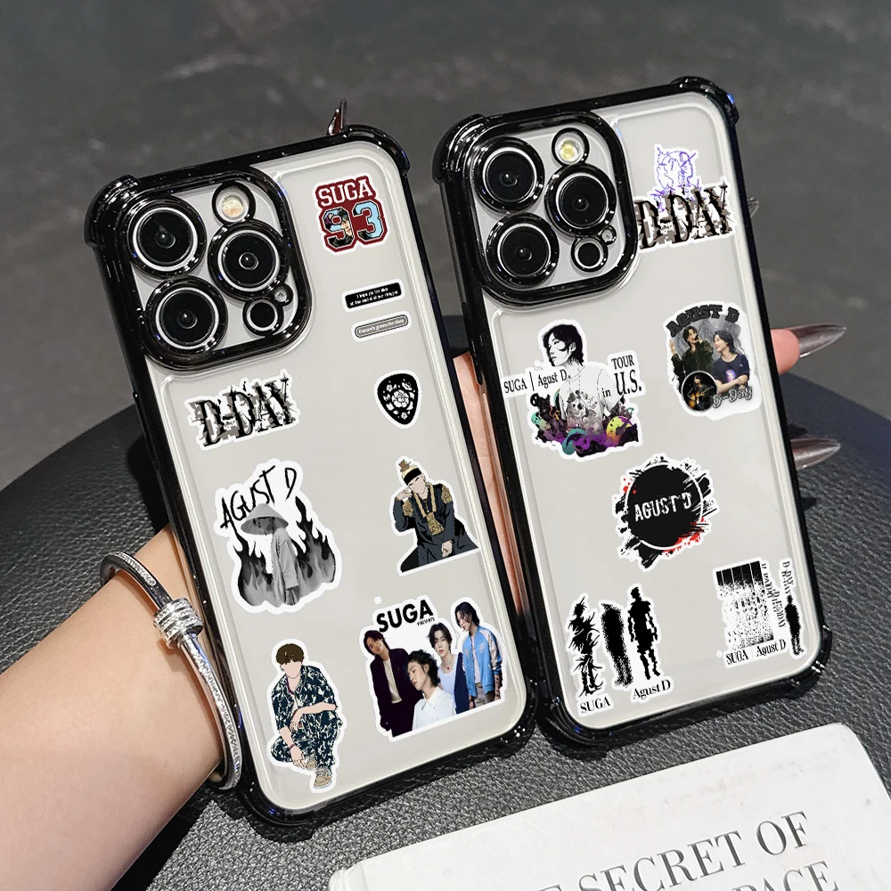 Фото Чехол для телефона S-SUGA A-Agust D для Xiaomi Redmi Note 14 13 12 11 10 9 14C 13C 12C 10C 9C Pro Plus 4G 5G Прозрачный чехол с защитой от падения №2