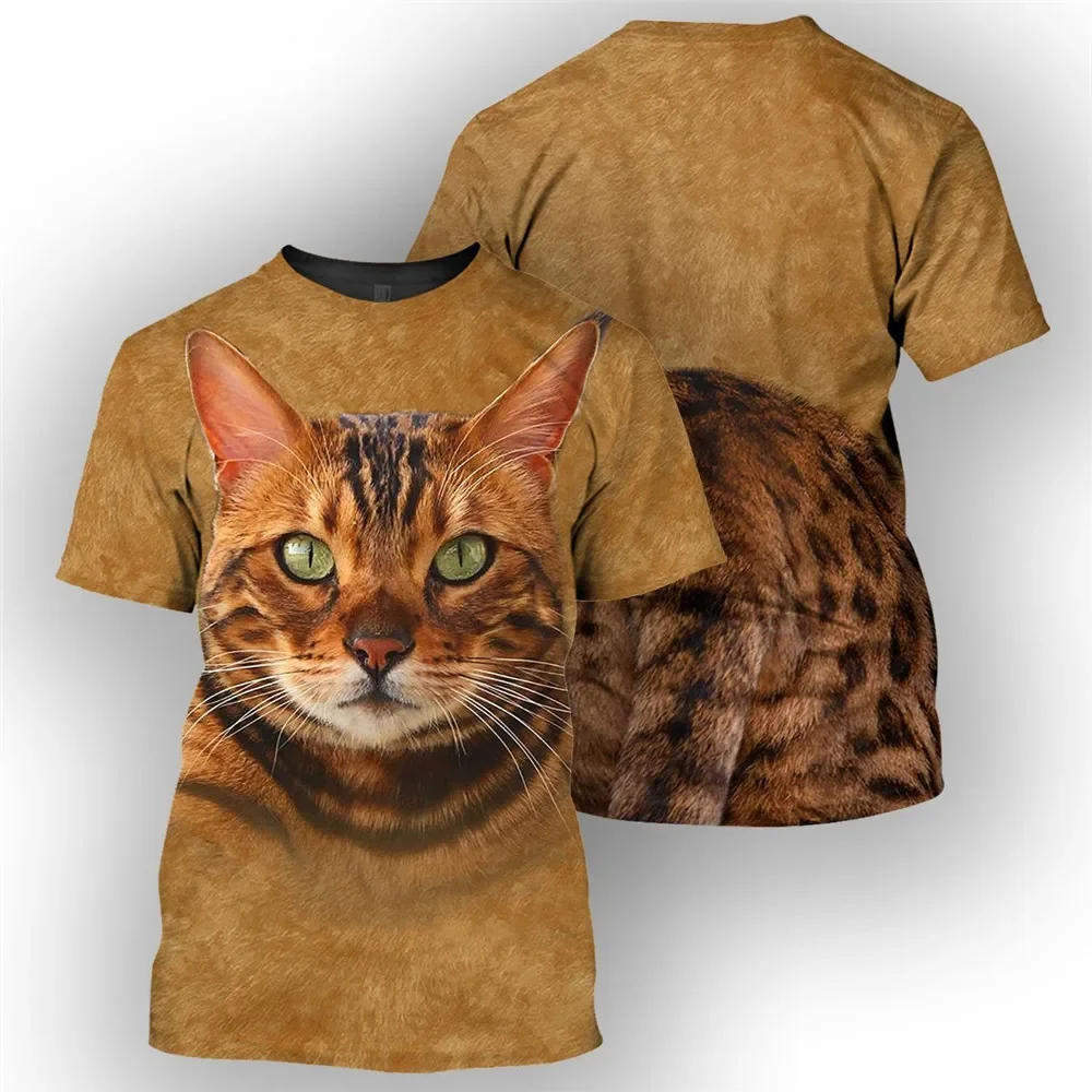 Фото HX Animal Мужская футболка Maine Cat Front Back Футболки с 3D принтом Модные повседневные рубашки Летние футболки с короткими рукавами Мужская одежда №3