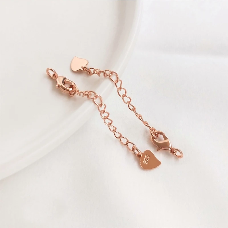 Позолоченная латунная цепочка-удлинитель с застежкой в форме сердца