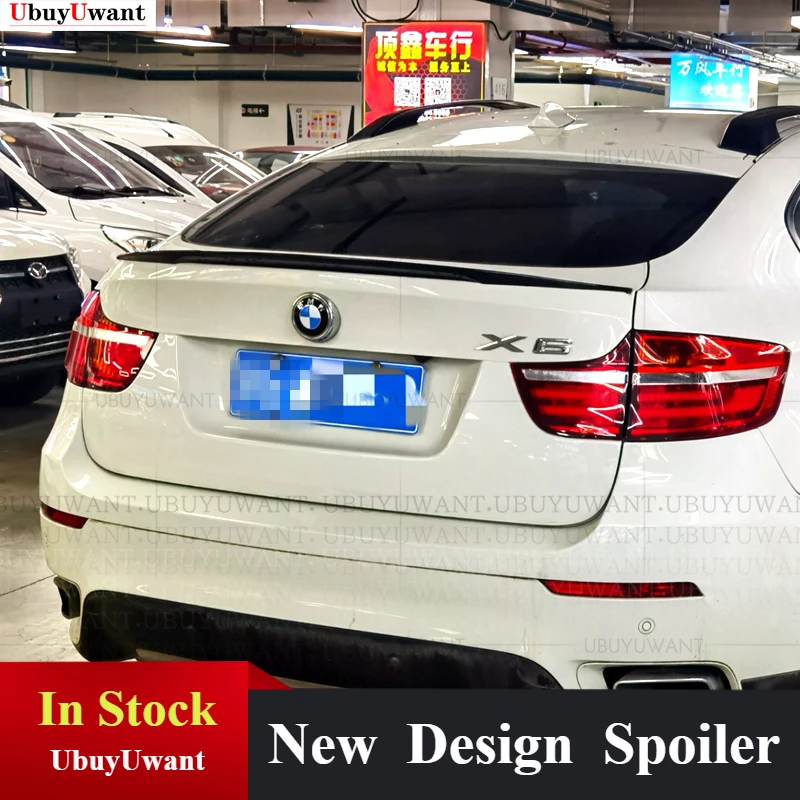 

Автомобильный Стайлинг ABS X6 E71 2008 2009 2010 2011 2012 2013 задний спойлер крыло багажника для BMW X6 E71 Высокое качество ABS материал