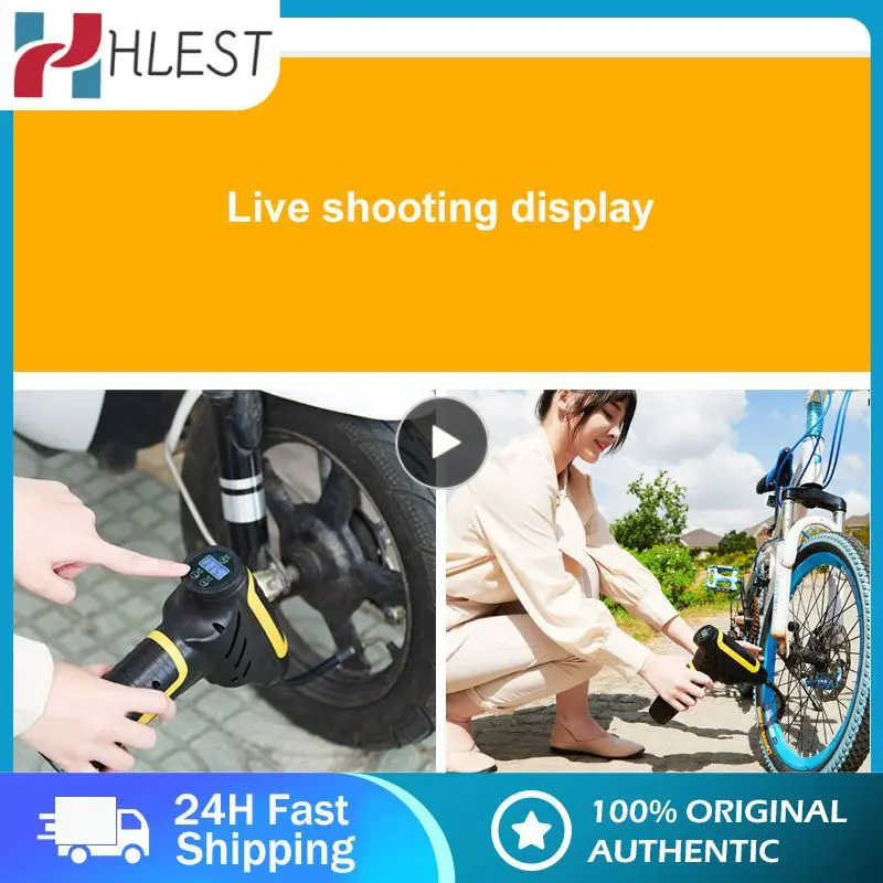 

120w Rechargeable Portable Air Pump Wireless Handheld Air Compressor Smart Digital Display Inflatable Pump Car Accessories