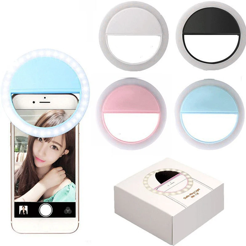 

1PC Led Selfie Ring Light Makeup Lightings Led Selfie Lamp Mobile Phones Photo Night Light Led Mirror Neon Sign Selfie Ring