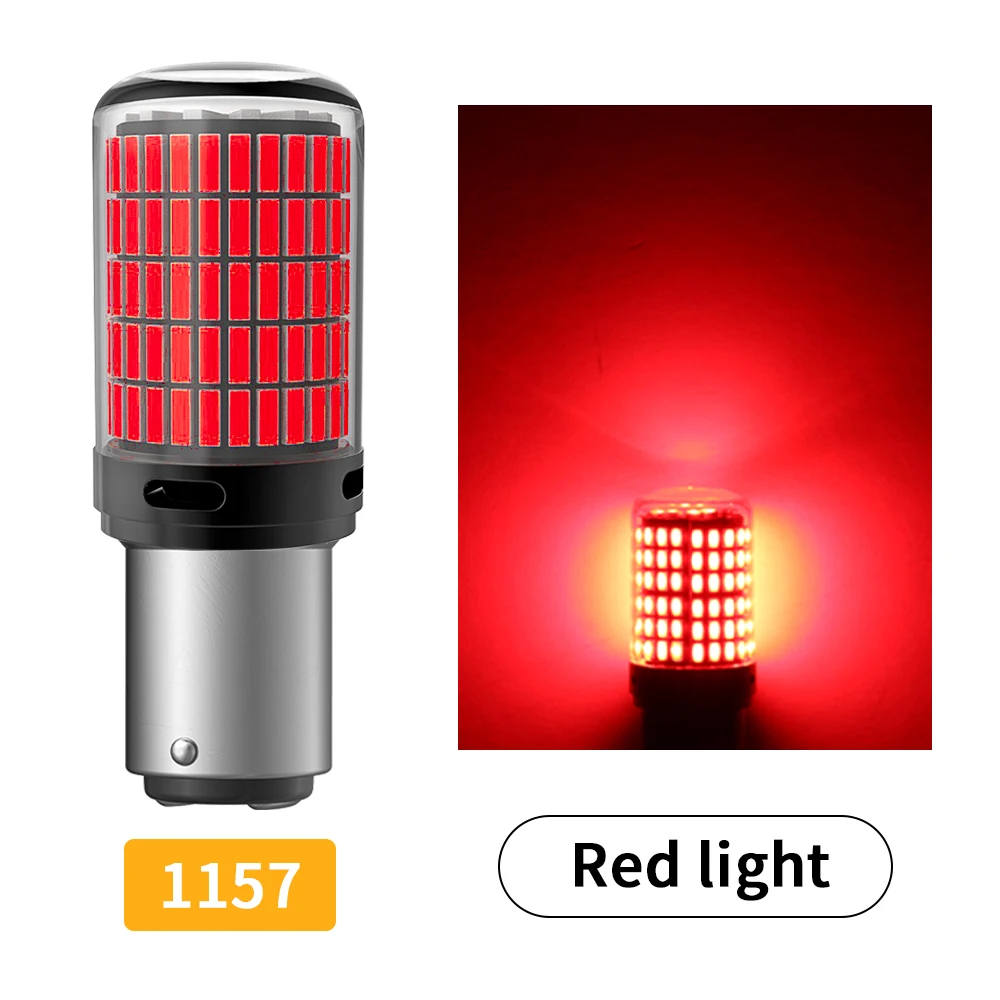 

2 шт. автомобильный светодиодный светильник высокой мощности, стекло 4014SMD Canbus 1156 P21W PY21W 1157 P21/5W 7440 W21/5W W21W указатель поворота, задний индикатор