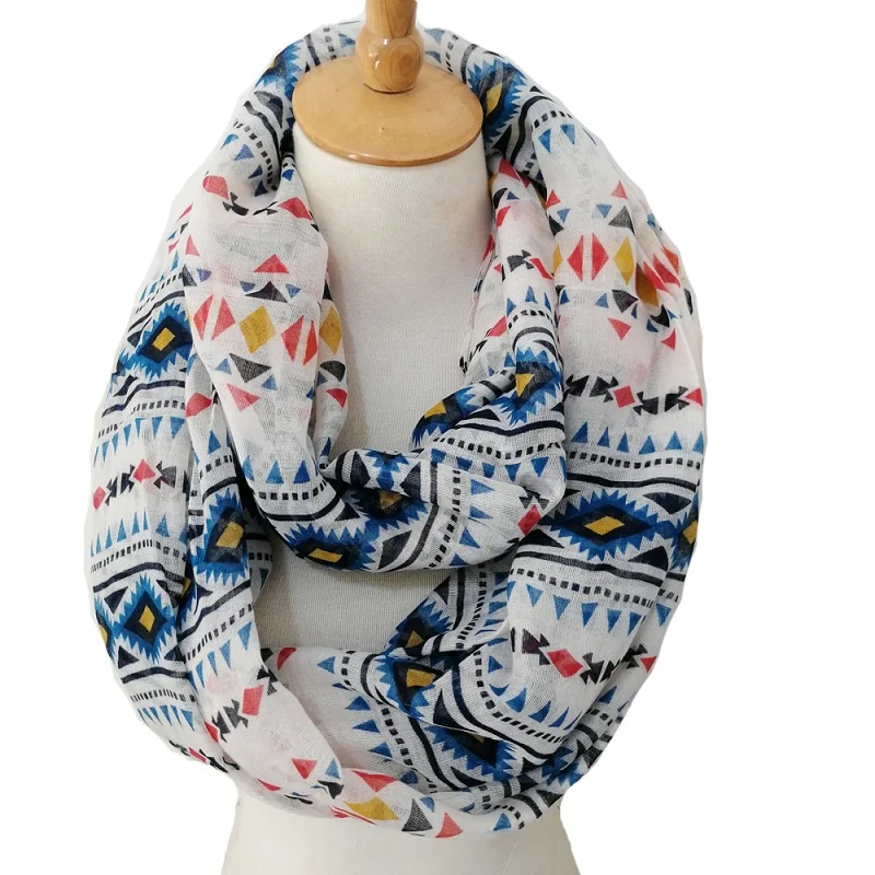 

Lightweight 100% Viscose Infinity Scarves for Women Winter Warm Snood Shawl Wrap Designer Print Circle Loop Scarves