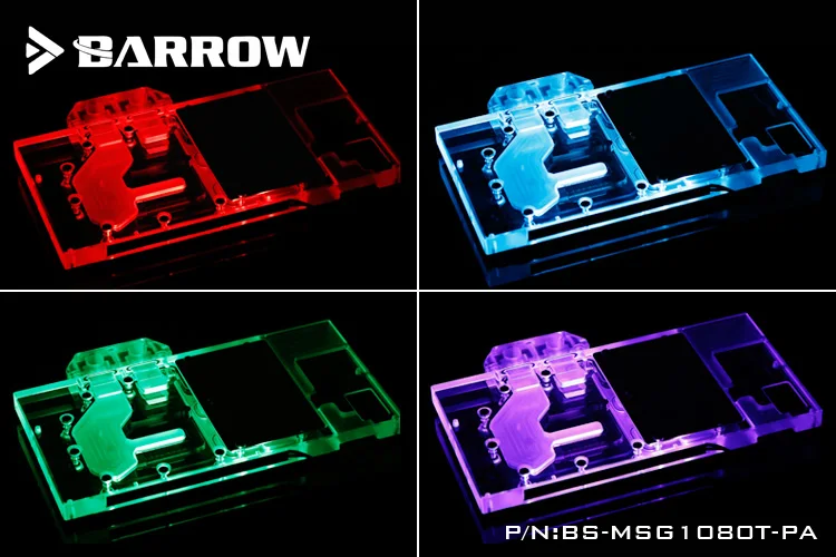 BARROW Full Cover Graphics Card Block use for MSI Red Dragon GTX1080TI GAMING X 11G GPU Radiator LRC RGB to AURA 4PIN |