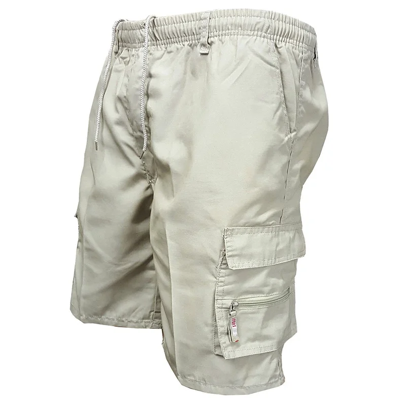 

2021 Summer Short Homme High Quality Drawstring Oversized Solid Shorts Men Casual Loose Multi-Pocket Ropa Hombre Cargo Pants