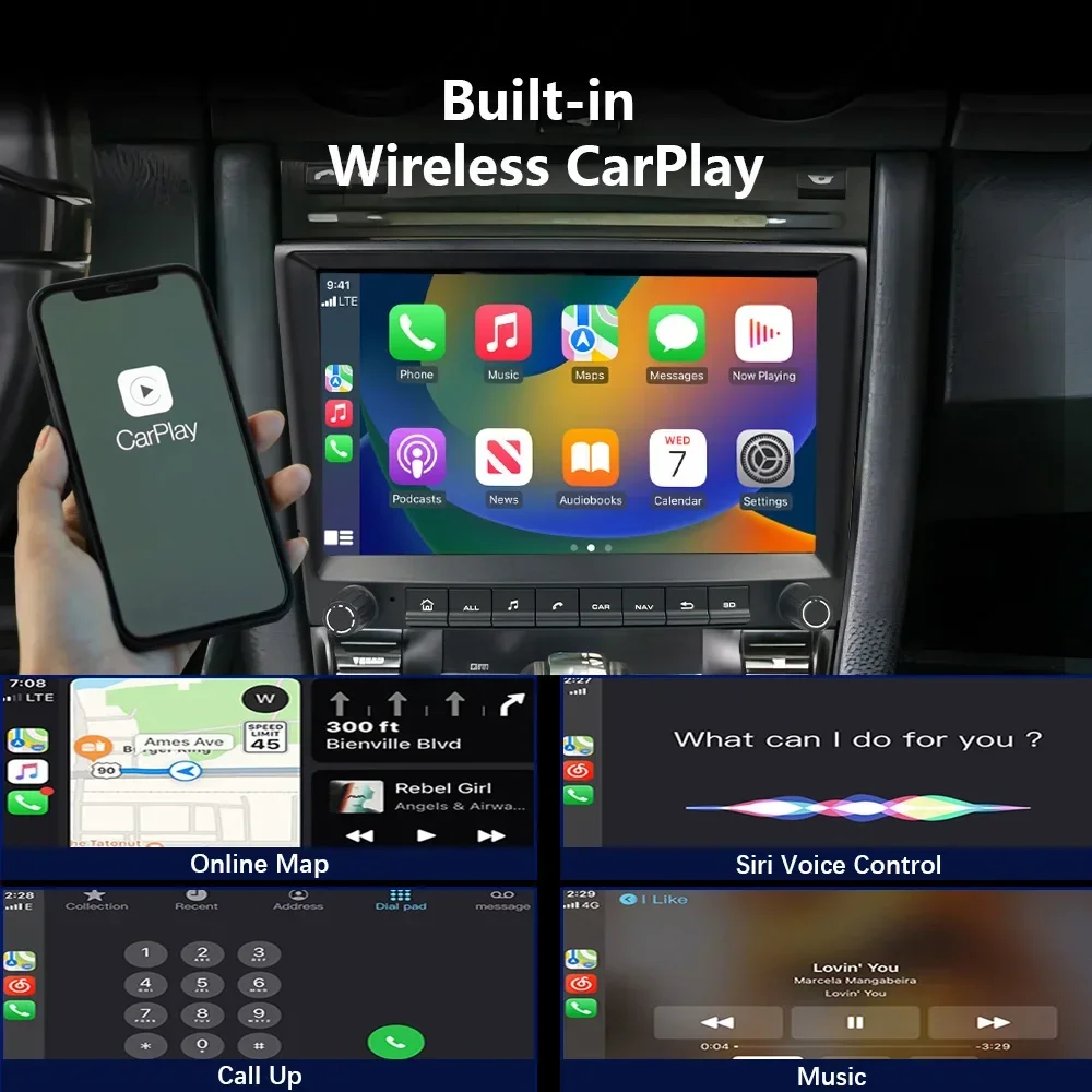 Автомобильный радиоприемник CHSTEK Android 13 Carplay для Porsche Cayman 911 987 Boxster 997 2005-2013
