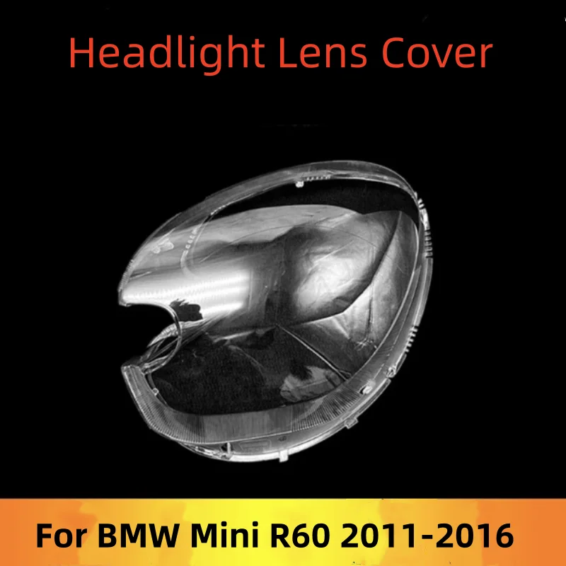 

1 Pair Car Front Headlight Lens Cover For Bmw Mini R60 2011-2016 Clear Headlamp Shell Lampshade Front Lamp Hoop
