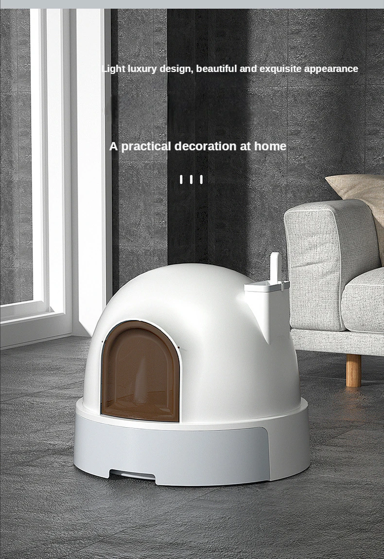 Контейнер для кошачьего туалета с большим пространством полностью закрытый | Дом