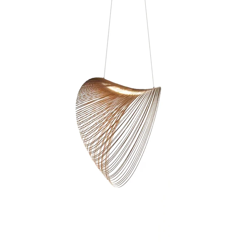 Современная Деревянная декоративная люстра в стиле пост-модерн подвесные