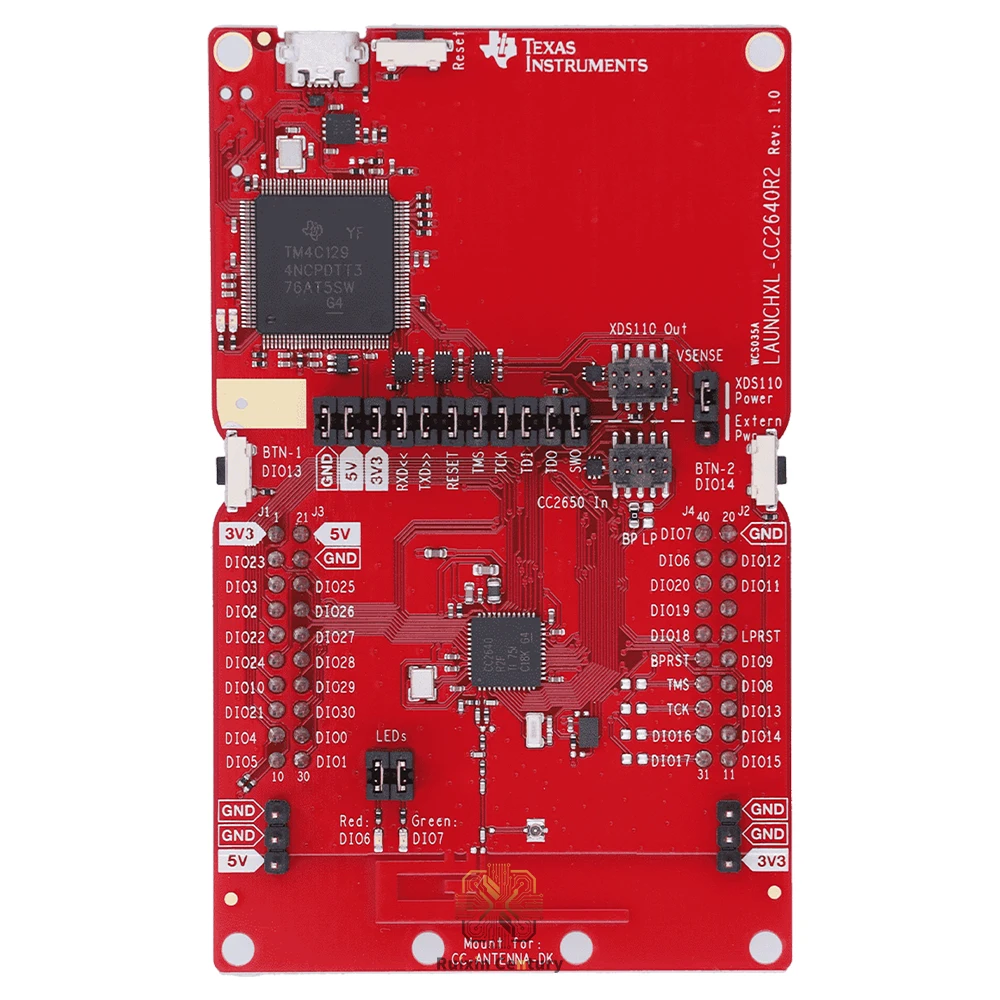 Фото Плата разработки LaunchPad FOR TI LAUNCHXL-CC2640R2 с низкопотребляющим беспроводным микроконтроллером CC2640R2, 2.4ГГц BLE 5.1 +5дБм №4