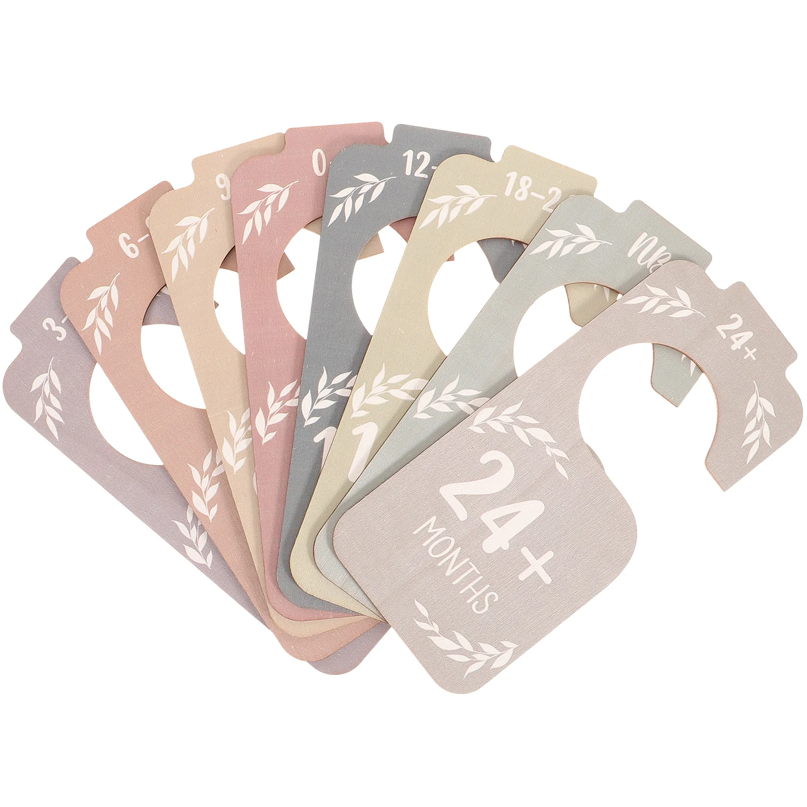 

8 pcs Wooden Infant Closet Size Dividers Baby Clothes Size Organizer Dividers for Closet