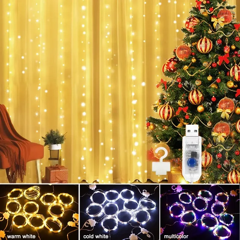 Праздничные светодиодные гирлянды сказочная гирлянда рождественские подвесные