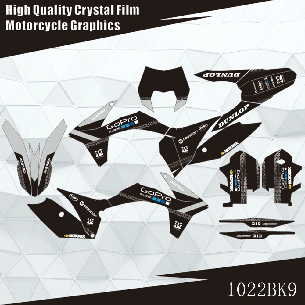 

Full Graphics Decals Stickers Motorcycle Background Custom Number Name For KTM EXC EXC-F 125 250 300 350 450 2012 2013