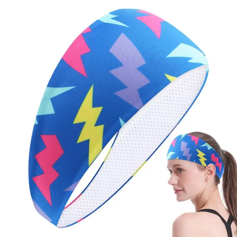 

Sports Hairband Woman Colorful Printing Running Headbands Sweatbands Non-Slip Workout Sweatbands Adjustable Sports Headbands