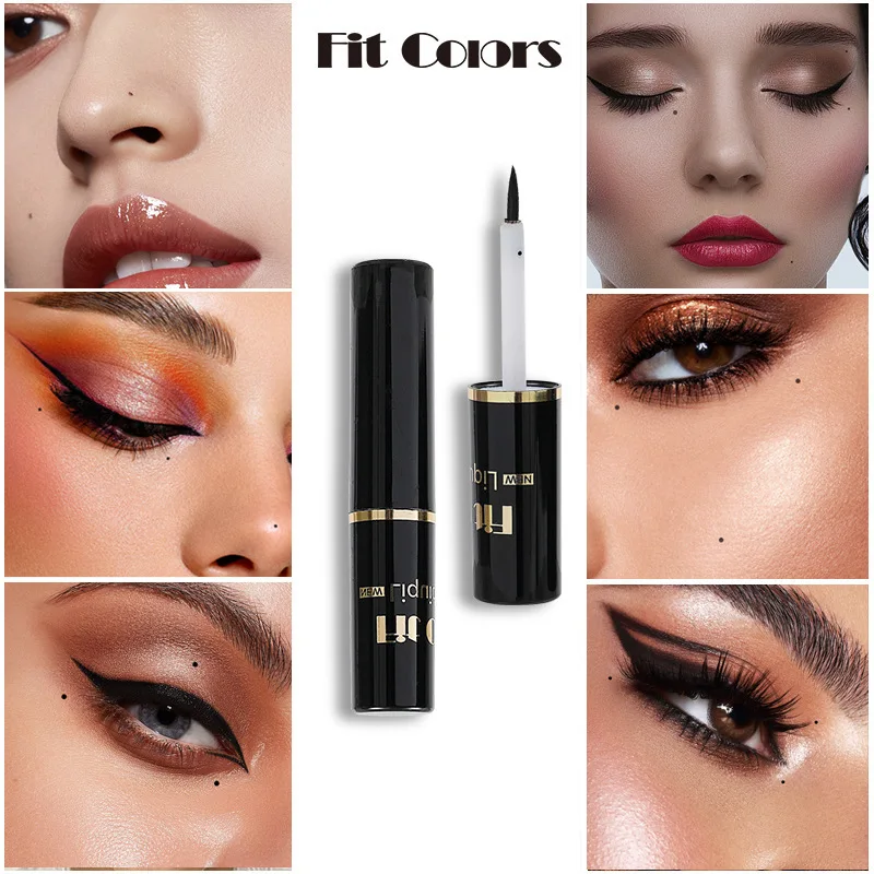 

1pcs Black Beauty Mark Makeup Pen Liquid Eyeliner Pencil Fast-dry Smooth Mole Pen Waterproof Eyeliners Eyelid Enhancer Brush