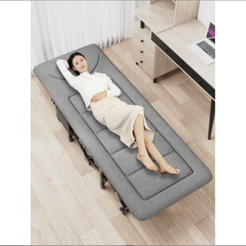Office lunch break folding bed simple single bed light escort bed home sleep lounge chair portable military bed